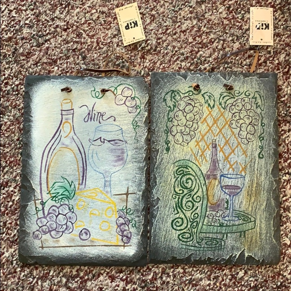 🚪Slate wall plaques. Home decor wine